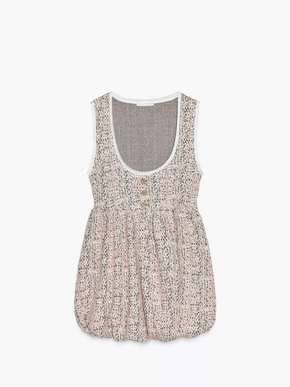 Zara Balloon Textured Dress